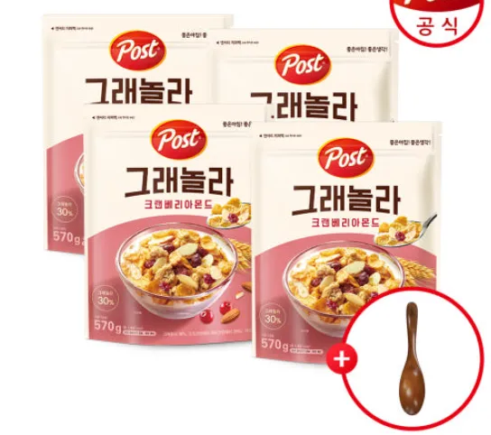 그래놀라 크랜베리 아몬드 570g 4개