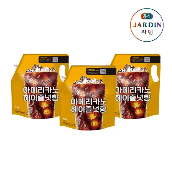 쟈뎅 아메리카노 헤이즐넛향 1.5L x 3개