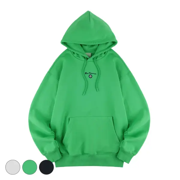 벤셔먼 유니 레터링 후드 티셔츠