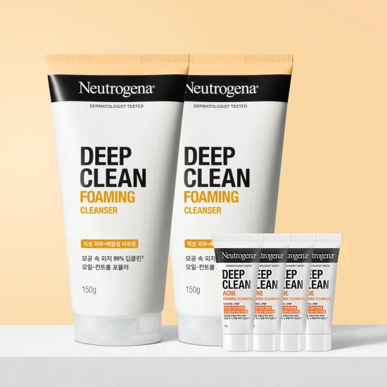 뉴트로지나 딥클린 폼클렌징 150ml 2개