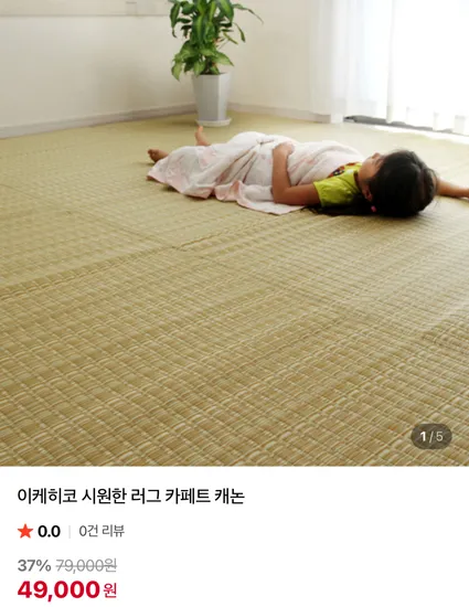 이케히코 시원한 러그 카페트 캐논