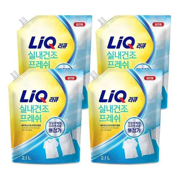 리큐 프레시 실내건조 세탁세제 일반용 2.1L 4개