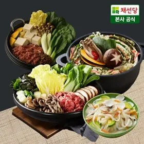 채선당T 시그니쳐 밀키트 3종 2인x2세트 총 4인분 백합칼국수