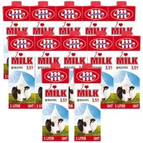 믈레코비타 폴란드 수입 멸균우유 1000ml 12개