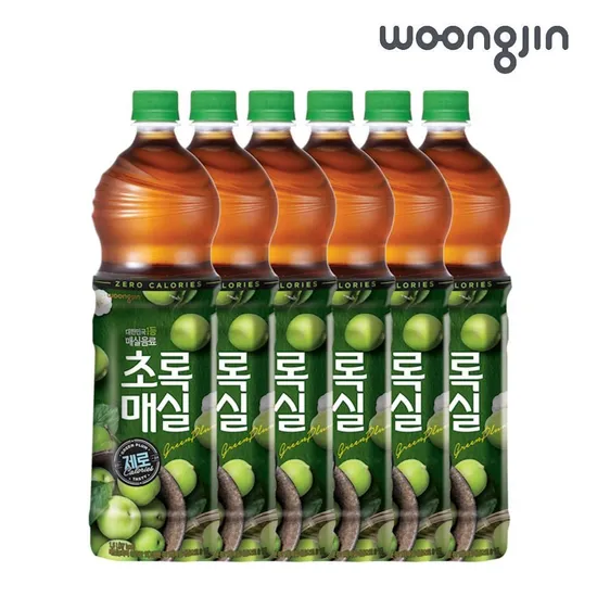 웅진식품 초록매실 제로 1.5L x 6페트