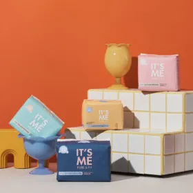 잇츠미 퓨어앤핏 중형 12개입 8팩 유기농 생리대