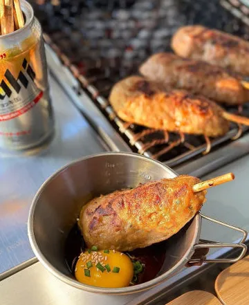 닭꼬치 염통 파닭 츠쿠네 모듬 캠핑음식 숯불 구이