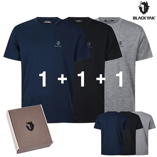 블랙야크 3PACK 라운드 반팔티 3개
