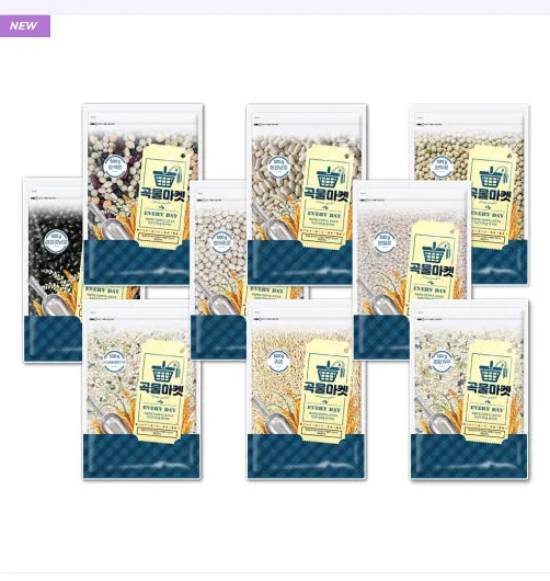 곡물마켓 잡곡 500g 9종 귀리 잡곡 렌틸콩 혼합