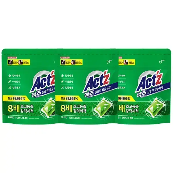 액츠 퍼펙트 캡슐세제 딥클린 28입 3개