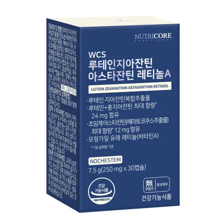 뉴트리코어 WCS 루테인지아잔틴 아스타잔틴 레티놀A 눈건강 30캡슐 1개