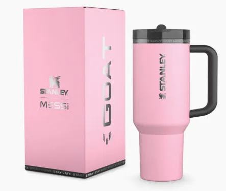 퀜처 프로투어 플립 스트로 텀블러 1.18L 메시 고트 핑크