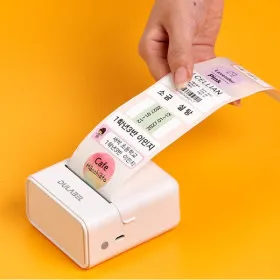두라벨 라벨프린터 네임 스티커 라벨지 무선 바코드 QR