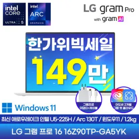 LG 그램 프로 16 16Z90TP-GA5YK AI 노트북 1119g