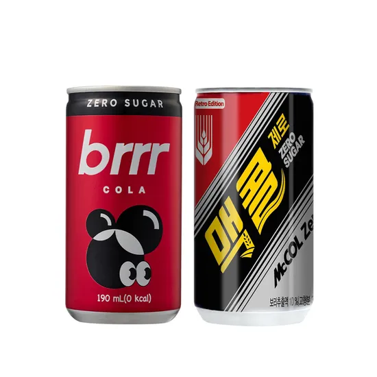 맥콜 제로 부르르 제로콜라 190ml 30캔 총 60캔