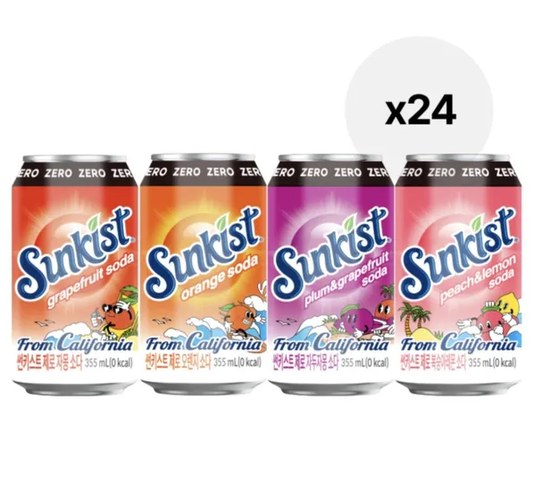 썬키스트 제로소다 355ml 24입