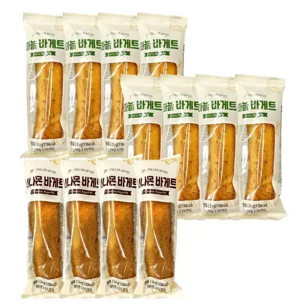 마늘빵 바게트 24g*8봉 시나몬빵 바게트 24g*4봉 9900원