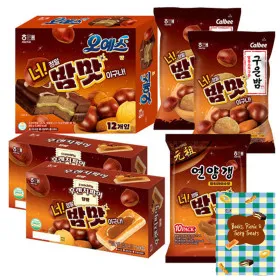 해태밤기획 연양갱 밤 티라미수맛 500g 오예스 360g 후렌치파이 단밤 192g 2개 구운밤 110g 2개