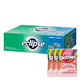이클립스 리프레쉬팩 34G 8입 페퍼민트4 스피어민트4 스키틀즈 젤리 3입