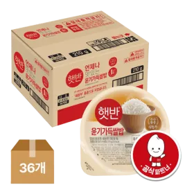 햇반 백미 윤기가득쌀밥 210g 36개