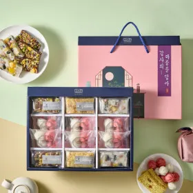 떡편 모듬영양송편세트 곶감호박 흑미영양 찹쌀콩떡 꿀송편 선물세트 답례떡 20개