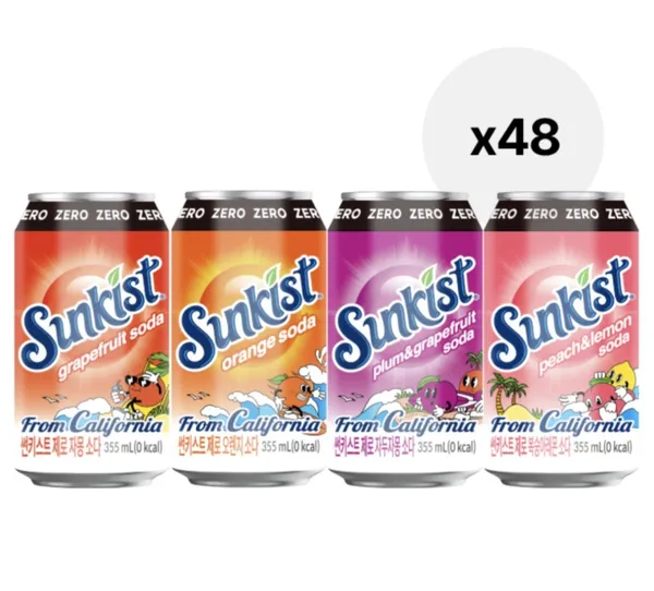 썬키스트 제로소다 355ml 48입