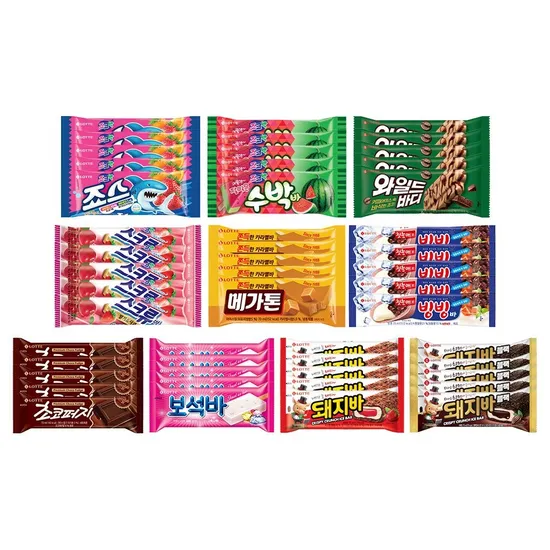 롯데웰푸드 아이스크림 10종 각 5개씩 50개 혼합 구성