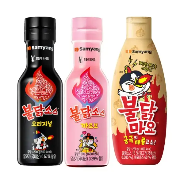 삼양 불닭소스 3종세트 오리지널 까르보 불닭마요