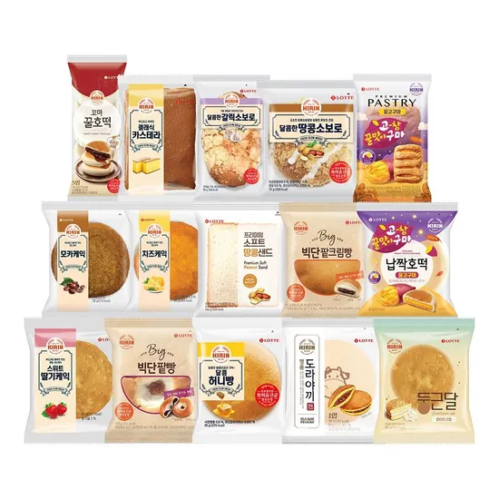 기린빵 15종 15개