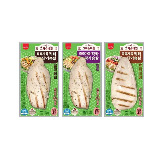 그릭슈바인 냉동 직화 닭가슴살 100g 3종 20팩