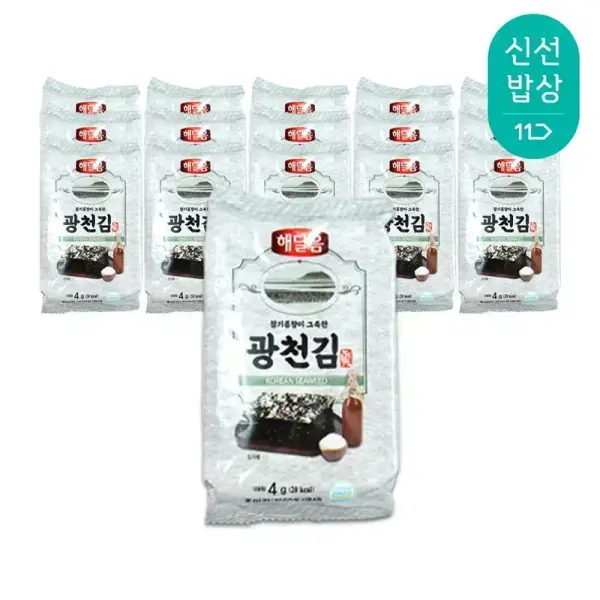 해달음 광천 도시락김 4g 32봉
