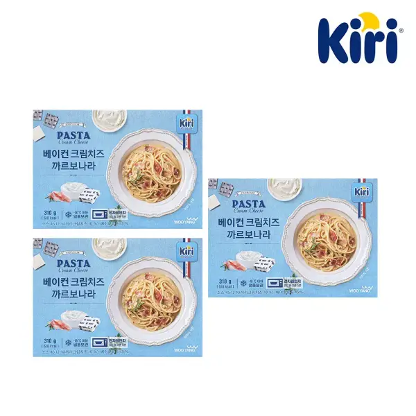 우양x끼리 베이컨 크림치즈 까르보나라 3팩