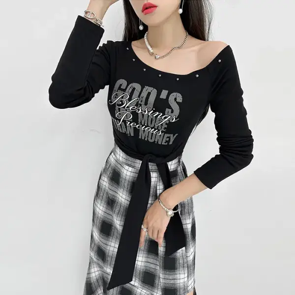 금찌 엘가 레터링 묶음 티셔츠