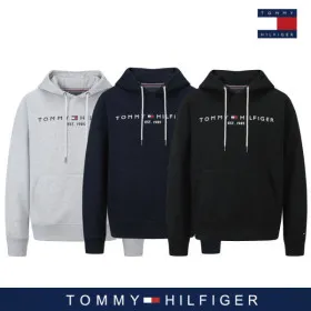 타미힐피거 남여공용 후드티셔츠 자수로고 후디