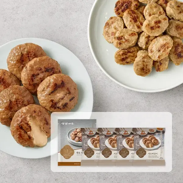 떡갈비 세트 한돈한입 500g*1봉 치즈 100g*4개 총 900g