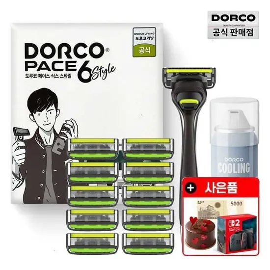 도루코 슬릭 모션 면도기 면도날 총 10입 수건