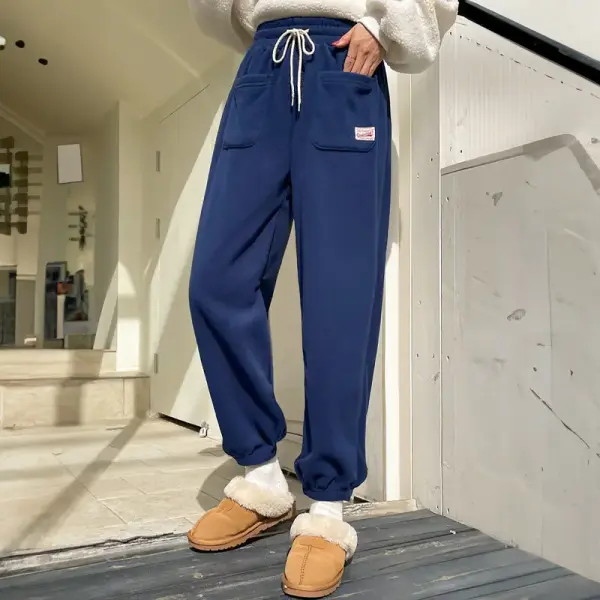 포켓패치 후리스 조거 트레이닝팬츠