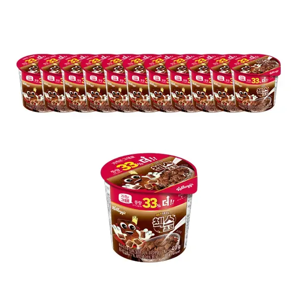 켈로그 첵스초코 컵시리얼 40g 12개