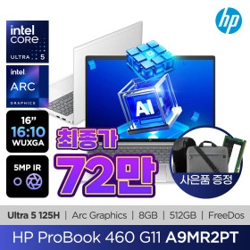 HP AI 프로북 460 G11 A9MR2PT 메모리더블업/U5-125H/16GB/512TB