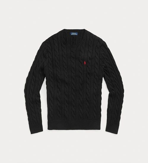 폴로 남성 케이블 니트