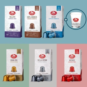 사켈라1856 네스프레소 호환 캡슐커피 60캡슐 + 에스프레소 잔