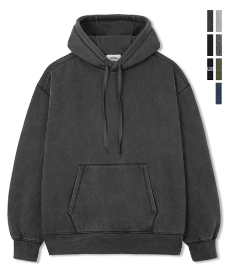 오버핏 피그먼트 기모후드