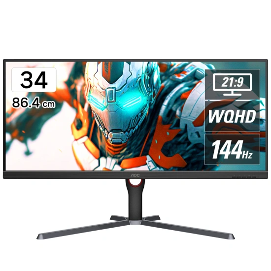 알파스캔 AOC U34G3XM/EU 게이밍 144 울트라와이드 WQHD 프리싱크 HDR 무결점   한정 수량 타임딜