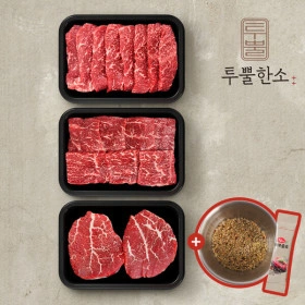 한우 1++등급 구이모둠 600g (보섭살+설깃살+우둔살)