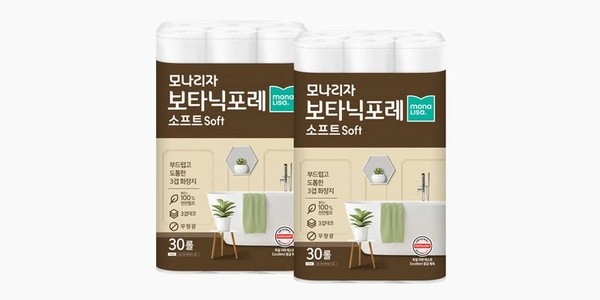 보타닉포레 소프트 화장지(30m X 30롤 X 2팩) 무배