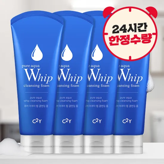 약알칼리 아쿠아 휩 폼클렌징 220ml 4개 대용량