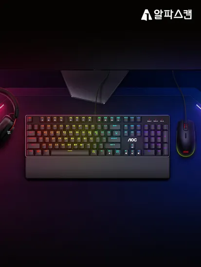 알파스캔 AOC 게이밍 키보드 GK500 한정 특가