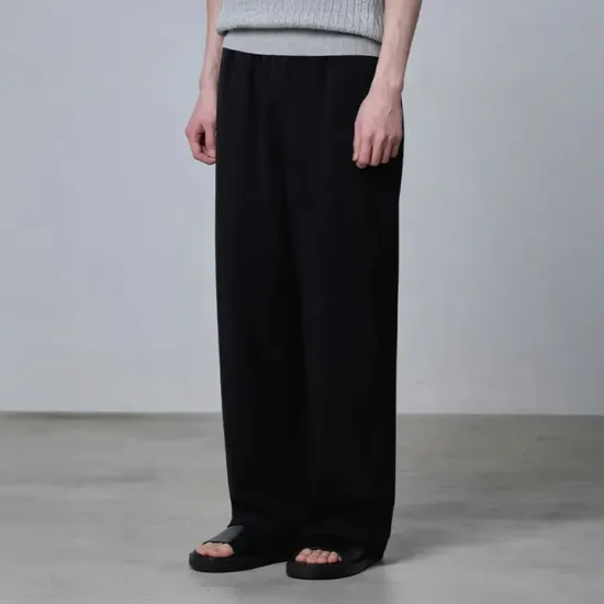 에이지오디 와이드 밴딩 슬랙스 블랙