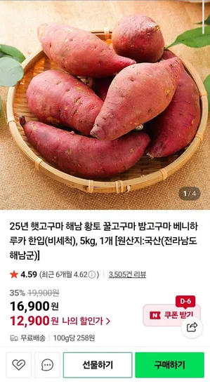해남 꿀고구마 5kg