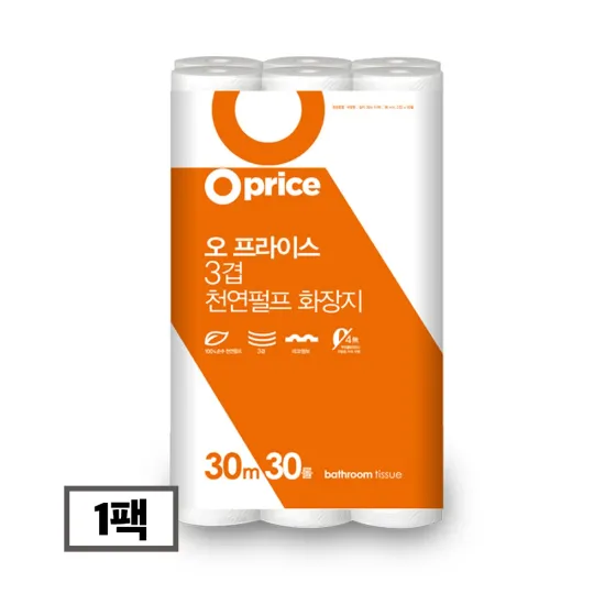 3겹 천연펄프 화장지 30M*30롤